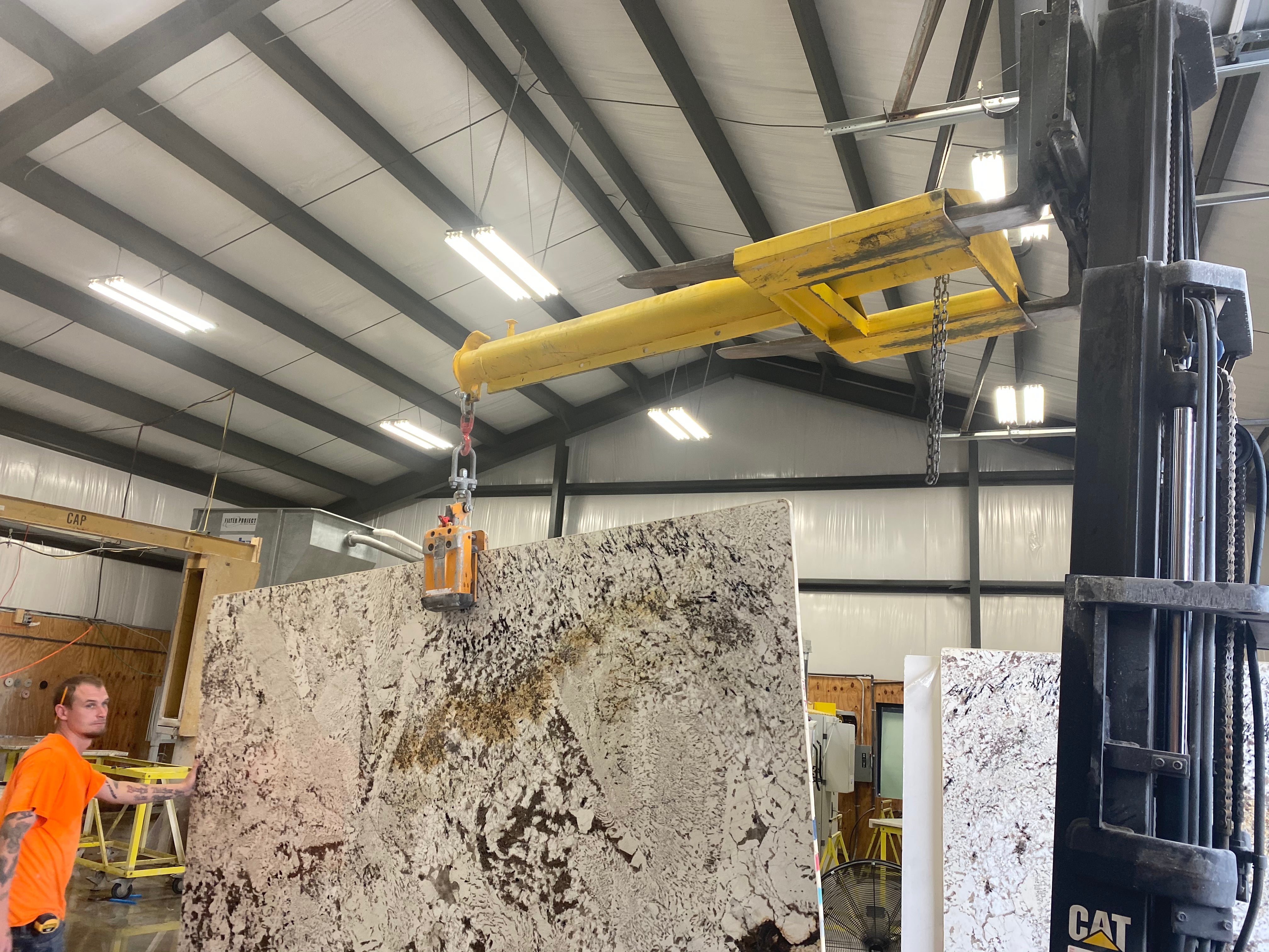 Weha Yellow Telescopic Forklift Boom | Detail View | bundle handling | Pro Tool Haus