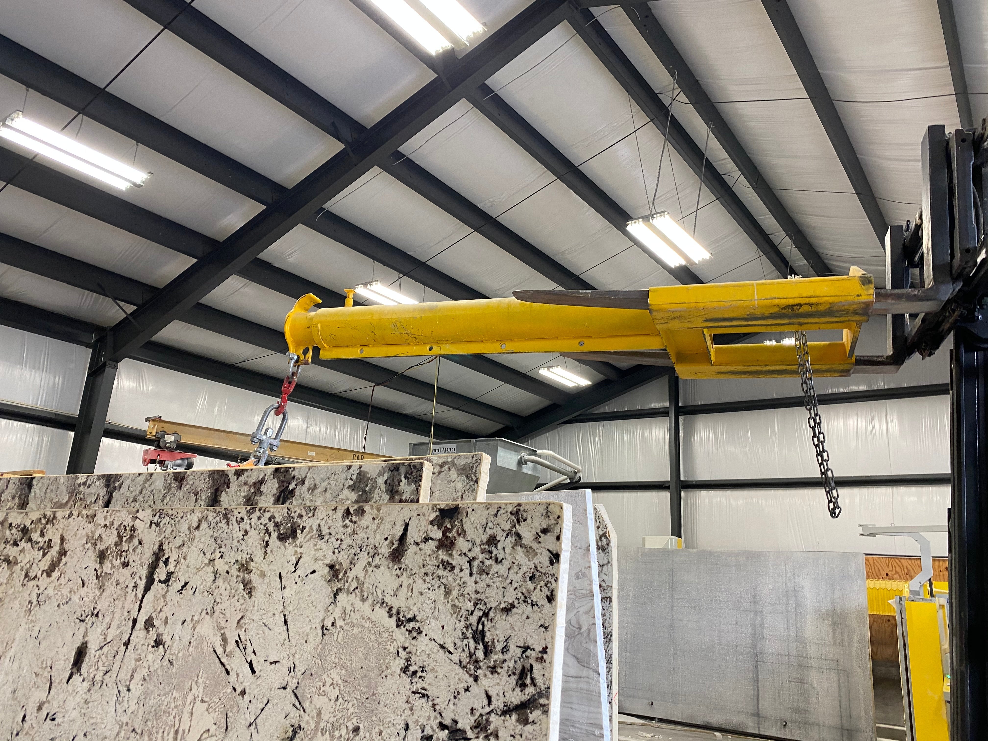 Weha Yellow Telescopic Forklift Boom | Feature Detail | bundle handling | Pro Tool Haus
