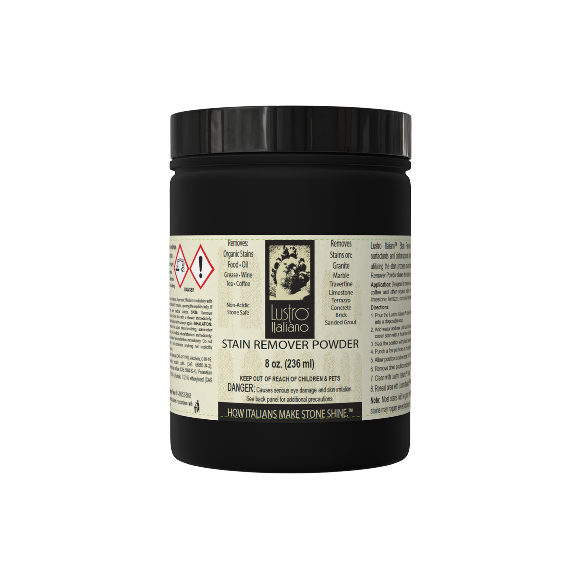 Lustro Italiano Stain Remover Poultice Powder | coffee stains | Pro Tool Haus