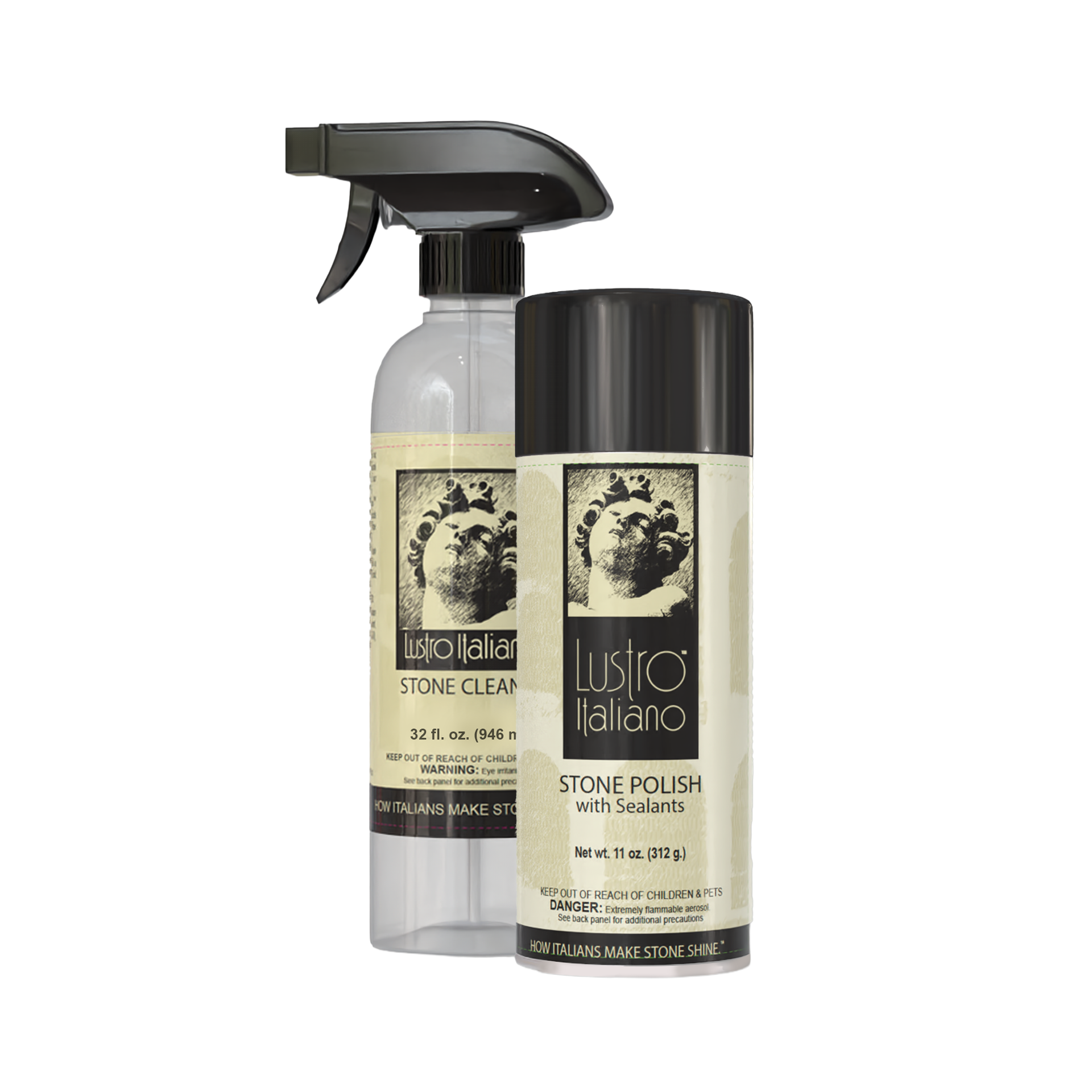 Lustro Italiano Stone Cleaner & Polish Kit | 32 oz | Pro Tool Haus
