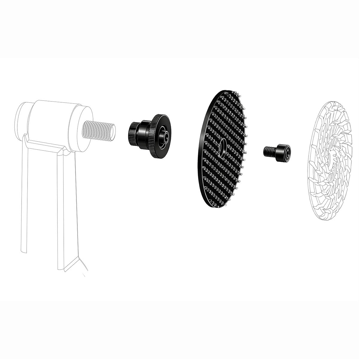 Distar polishing support tool