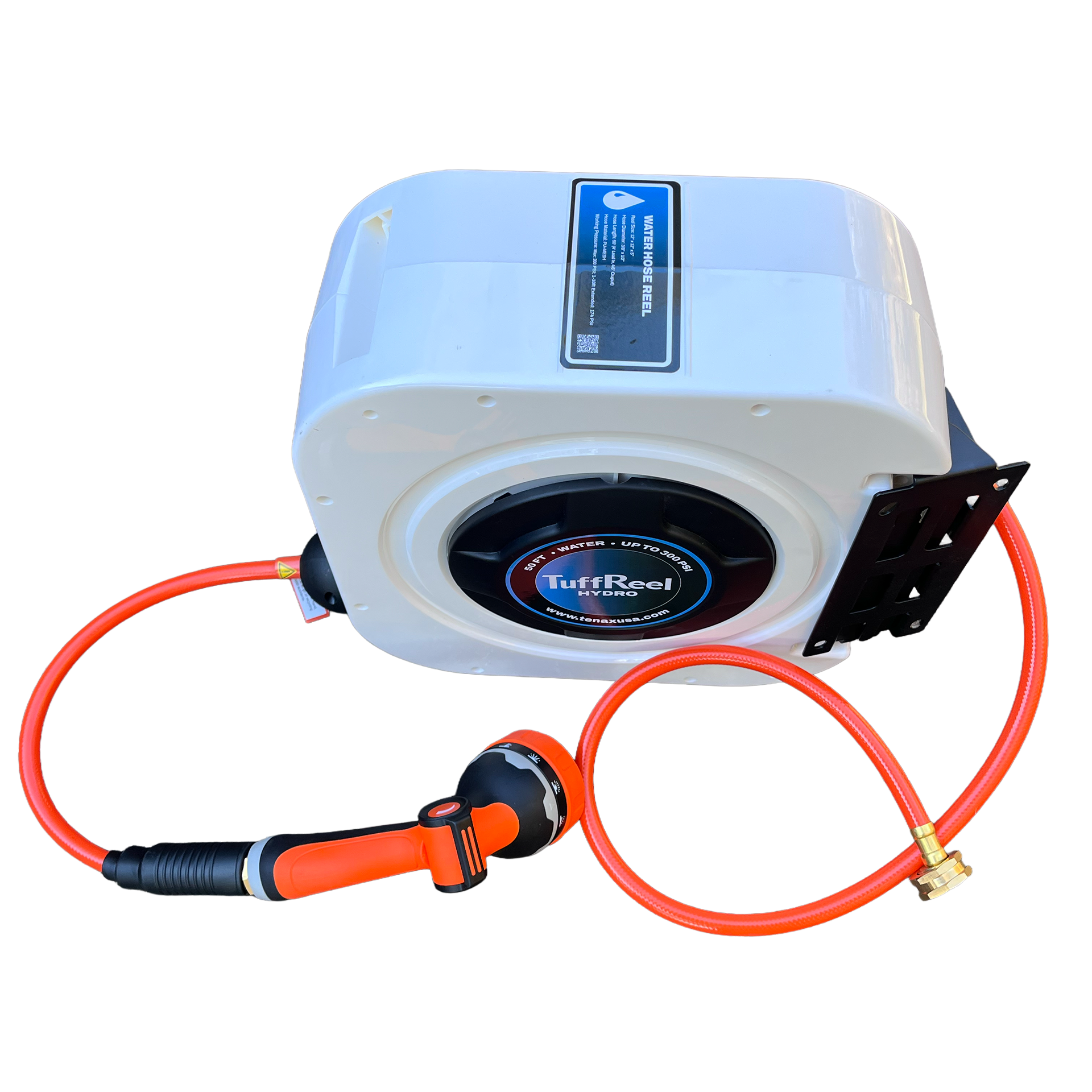 Tenax USA TuffReel Hydro 50 FT Retractable Water Hose Reel | Feature Detail | hose reel | Pro Tool Haus