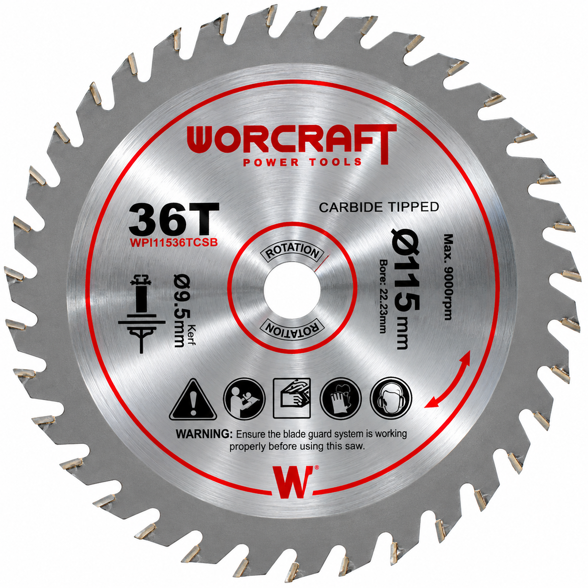 Worcraft 36T 4.5" circular saw blade