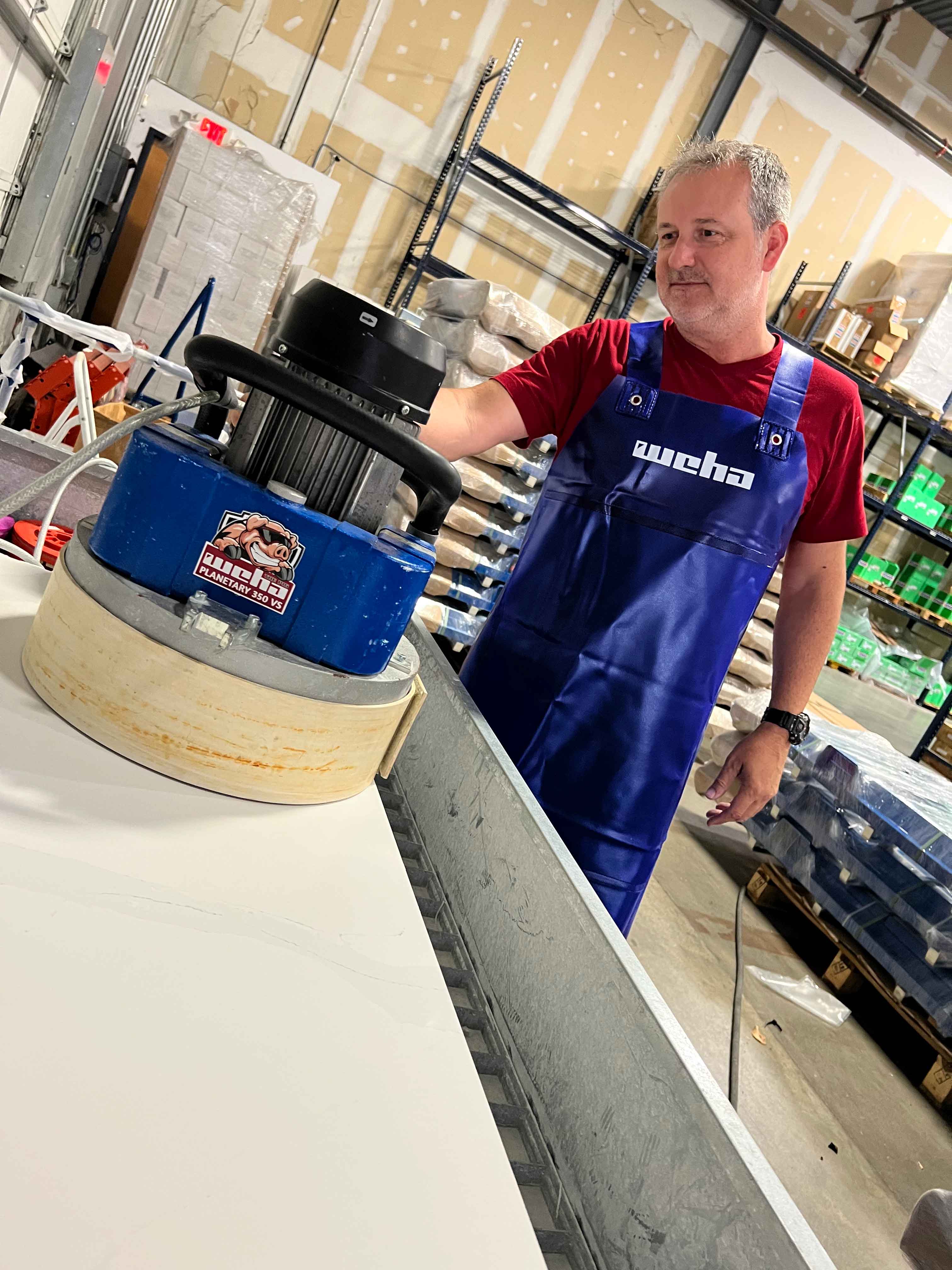 Weha Blue Double Layer Apron | Feature Detail | apron | Pro Tool Haus