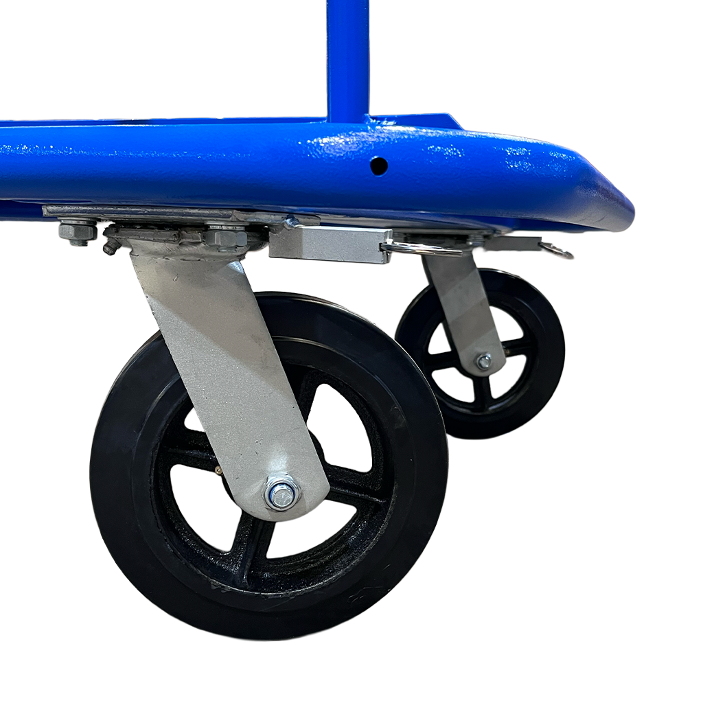 Weha Blue Broken Down Granite Shop Cart "Drywall Cart" 2000 lb Capacity | Close-up Detail | drywall cart | Pro Tool Haus