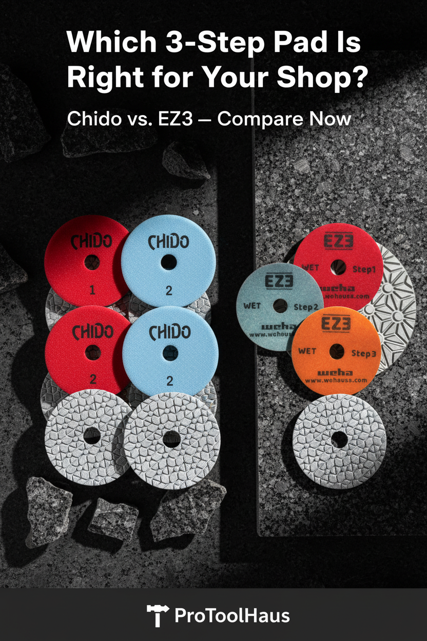 3-Step Diamond Polishing Pads: Chido vs. EZ3 vs. Trio — Which System Is Right for Your Shop?