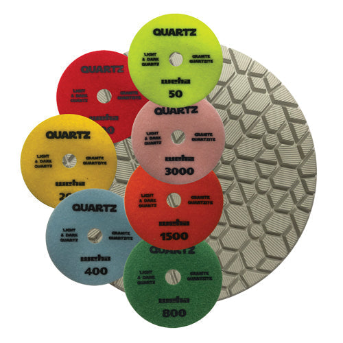 Weha 4" 7 Step Quartz Diamond Polishing Pads | ceramic | Pro Tool Haus