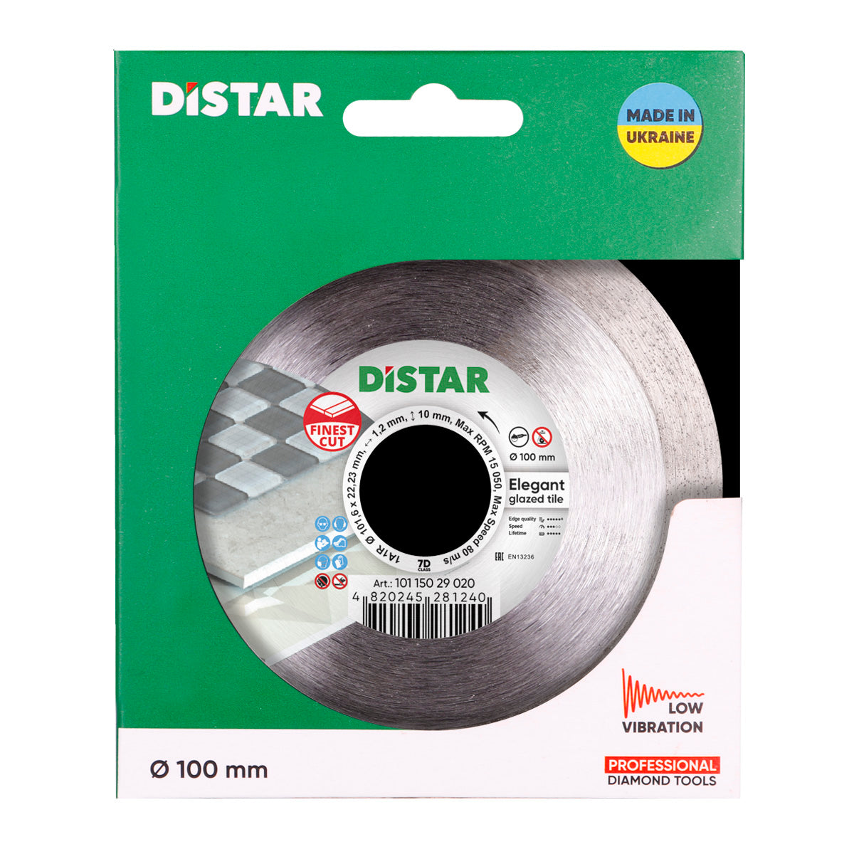 DISTAR Elegant 4 inch diamond blade for chip-free cutting of glazed tile and porcelain