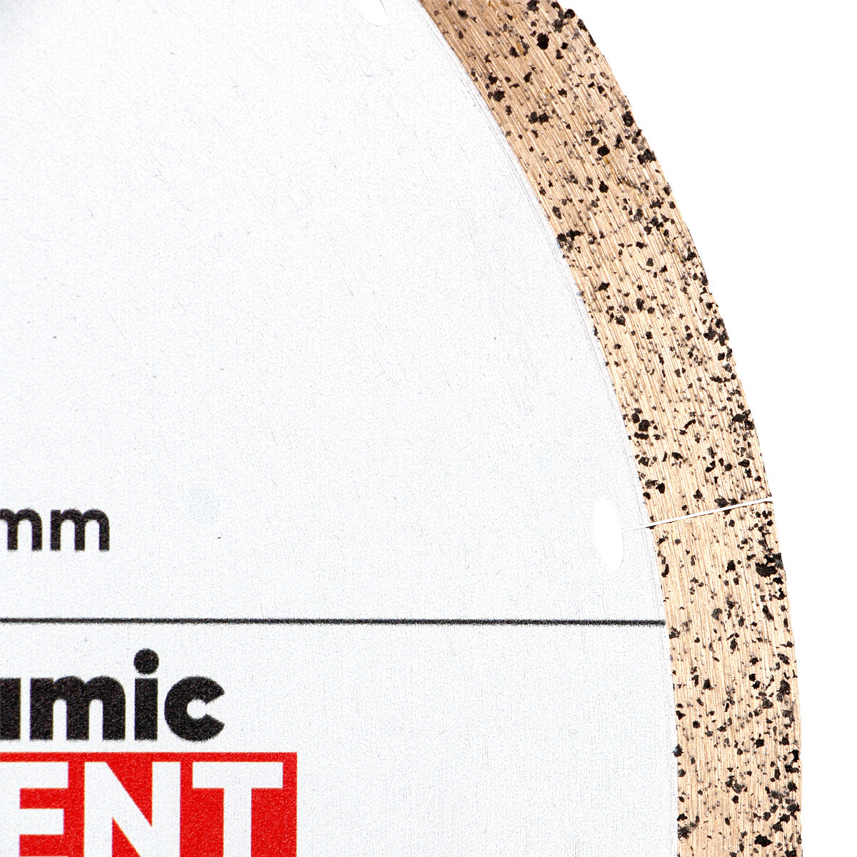 Close-up of Ceramic Silent blade with sandwich core design for noise reduction