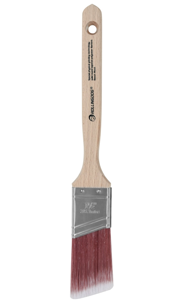 10178 Close-up of roughed synthetic filaments and angular brush tip