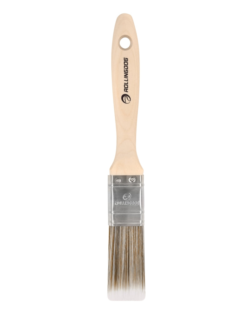 ROLLINGDOG USA 1" - 3" W1000 Series Flat Paint Brushes | SRT Synthetic Filament with Maple Wood Handle | Specification Vie...