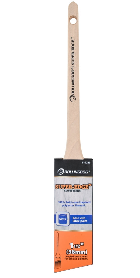 10233-1.5" SUPER-EDGE™ angular paint brush with stainless steel ferrule and polyester filaments