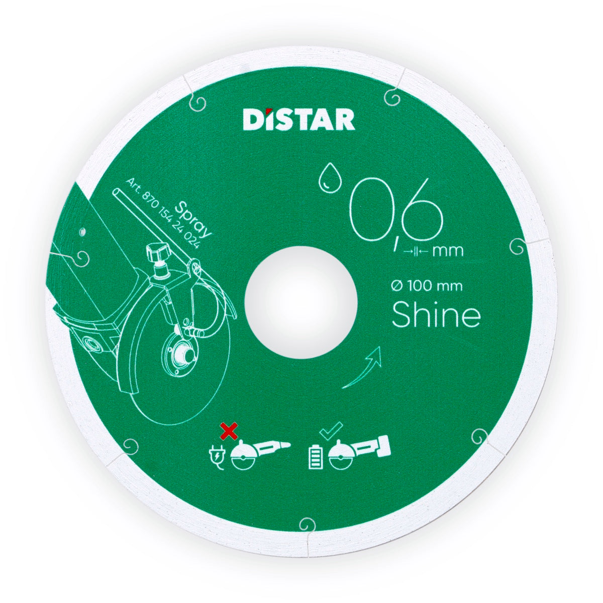 DISTAR Shine 3", 4" & 5" | Ultra-Thin Diamond Blade for Porcelain Tile
