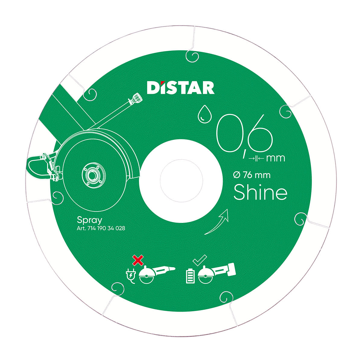 DISTAR Shine 3", 4" & 5" | Ultra-Thin Diamond Blade for Porcelain Tile