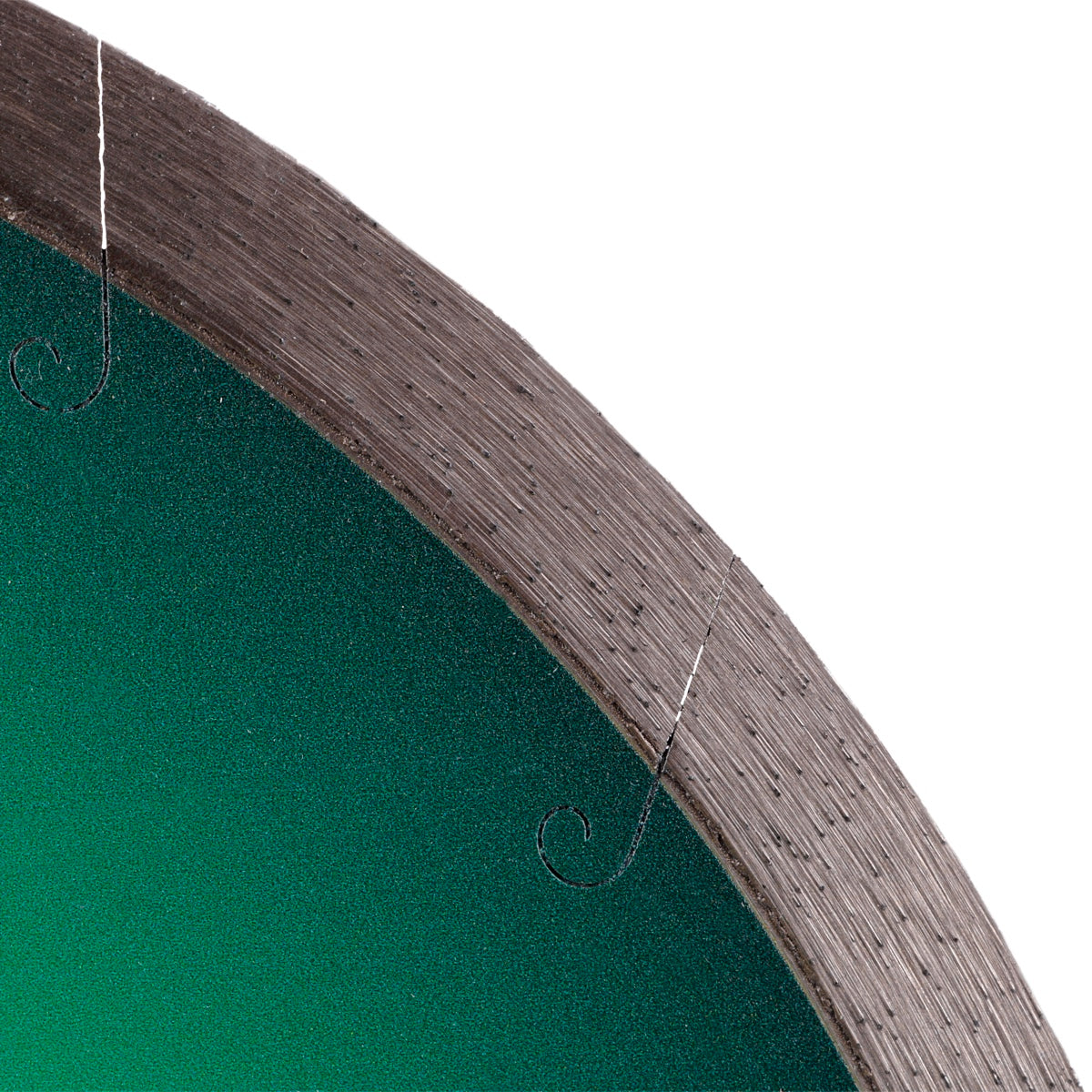 Close-up of a green felt board with a brown wooden frame on a white background