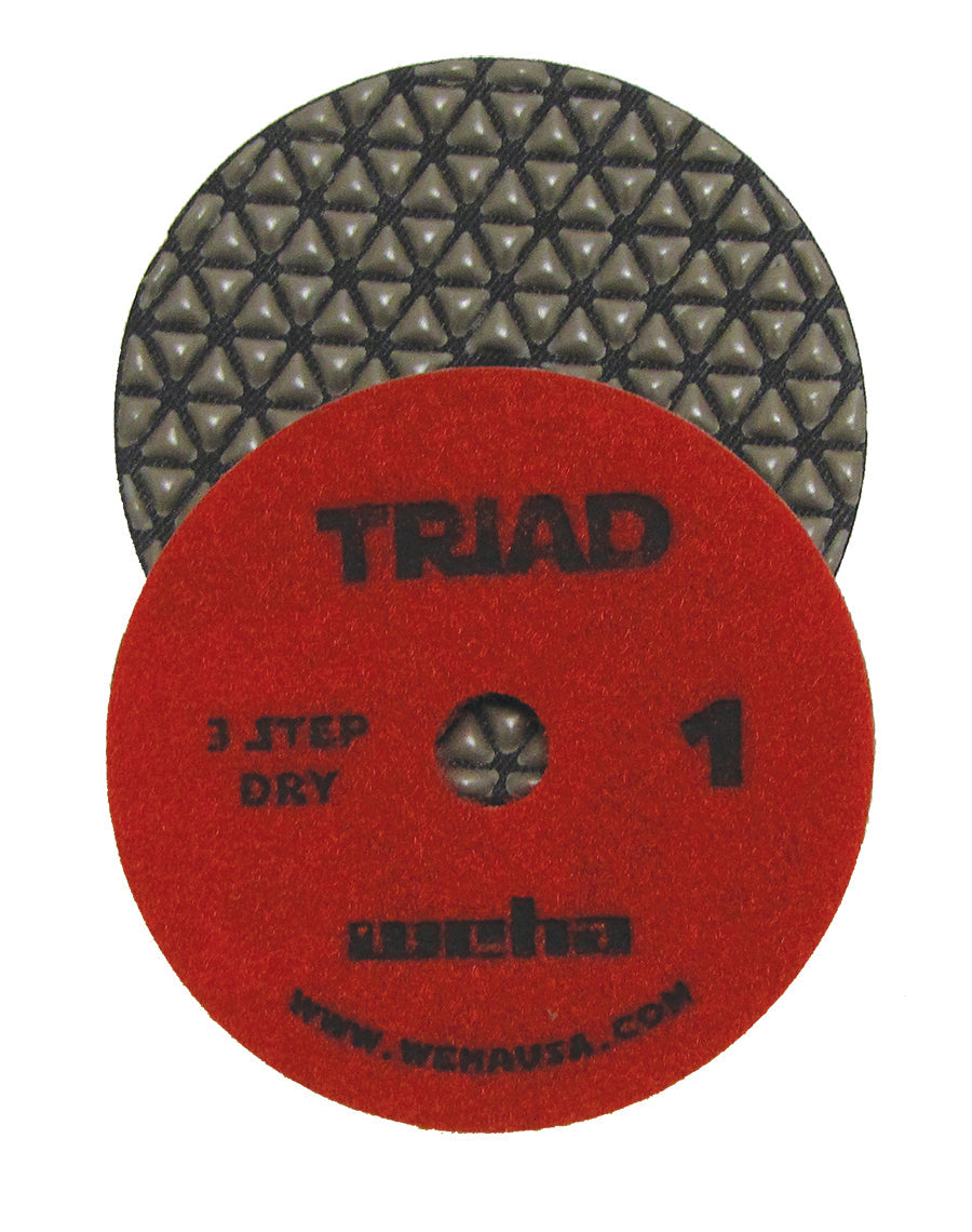 Weha Triad Dry 3 Step Polishing Pads | Feature Detail | diamond polishing pad | Pro Tool Haus