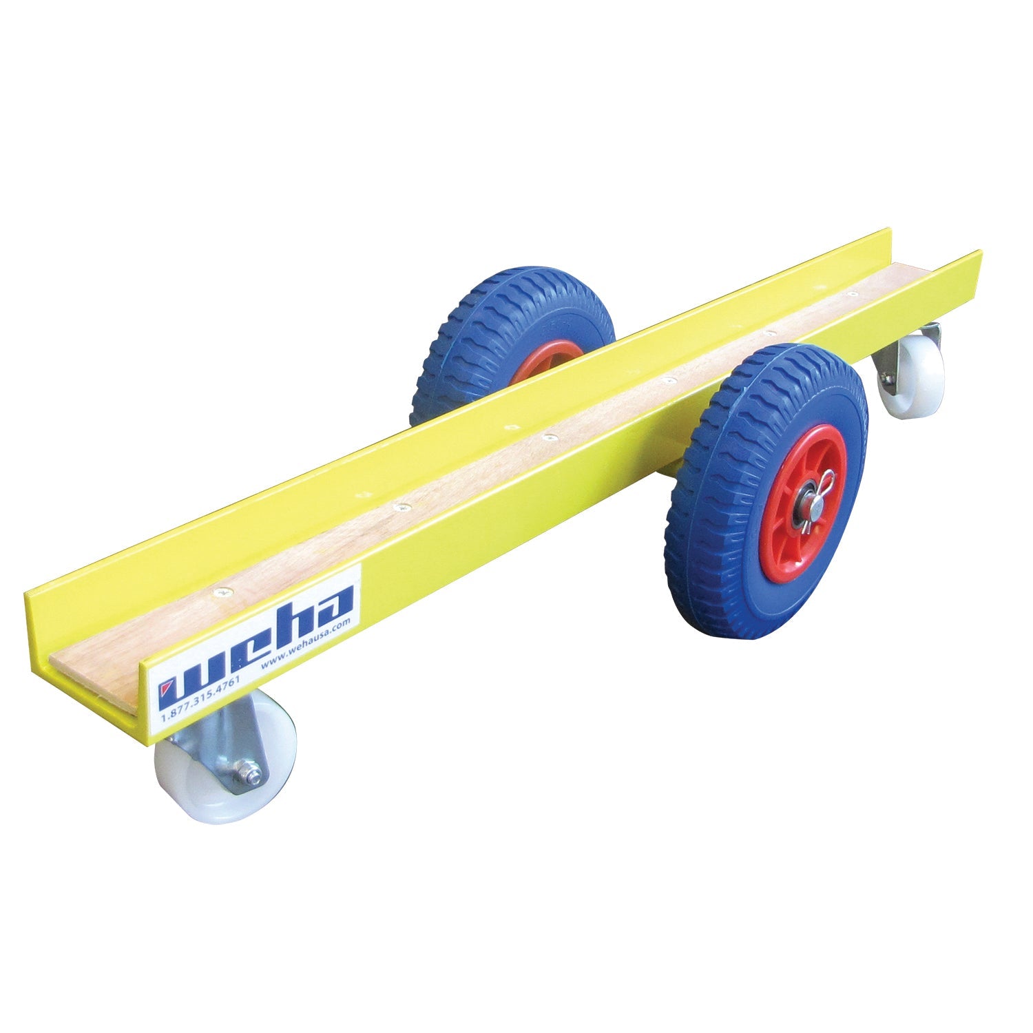 Weha 8" Safety Yellow Slab Dolly with 4 Wheels | drywall | Pro Tool Haus