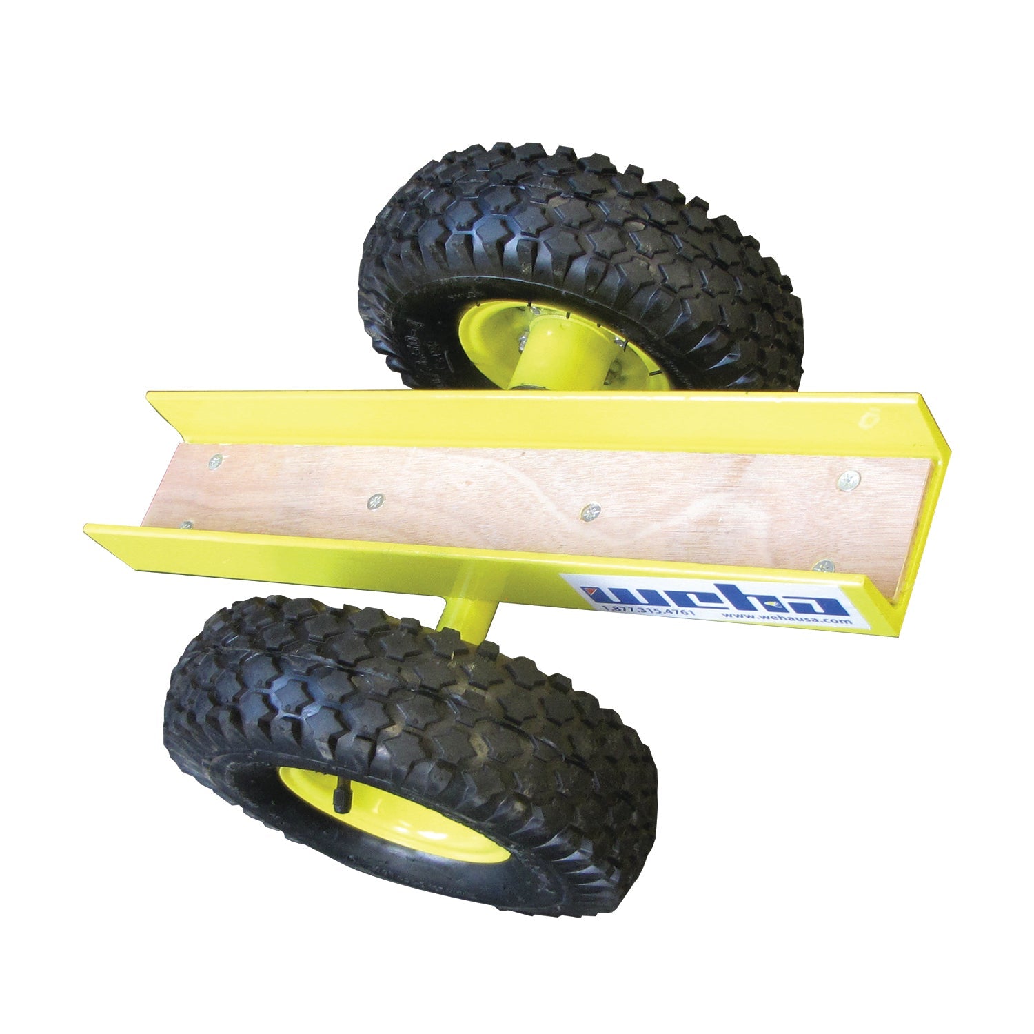 Weha 10" Safety Yellow Slab Dolly with 2 Wheels | Feature Detail | drywall | Pro Tool Haus