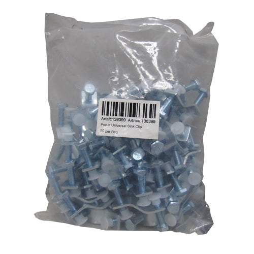 Weha Pop-It Universal Sink Clip 50 Per Bag | Application View | g clip | Pro Tool Haus