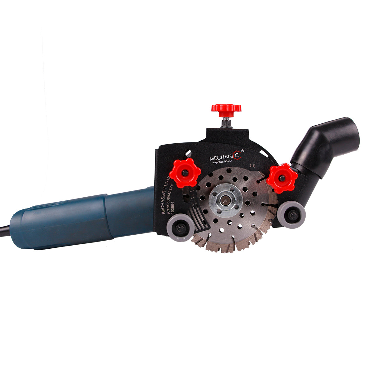 19568442224 Close-up of AirCHASER adjustable depth and dust removal system