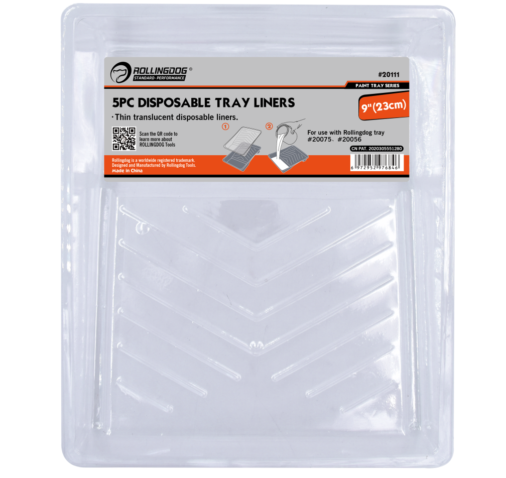 9 inch paint tray liners 5 pack disposable plastic inserts