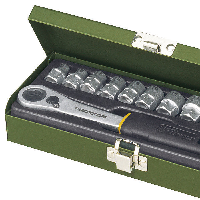 Proxxon Specialist Workshop Set 1/4" — 13-Piece with Ratchet & Tubular Spanners, 5.5–14mm (No. 23602)