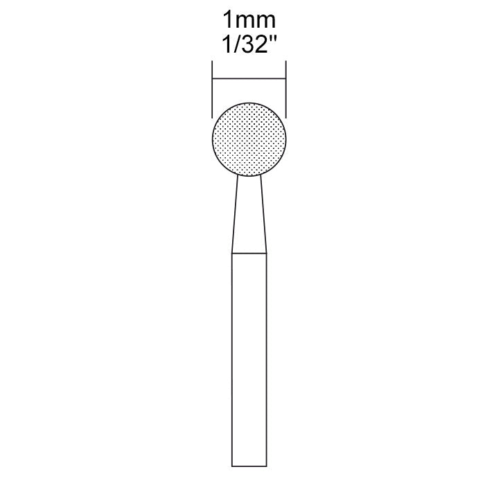 Proxxon Diamond bur, sphere Ø 1/32", 2 pcs. | Detail View | Pro Tool Haus