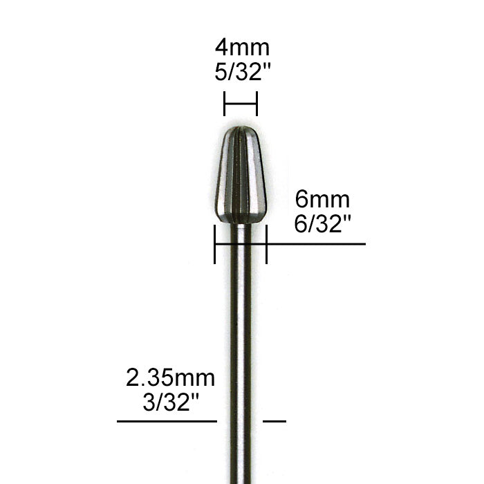 Proxxon Tungsten vanadium cutter, rounded cone, 2 pcs., Ø 5/32" + 15/64" | Detail View | Pro Tool Haus