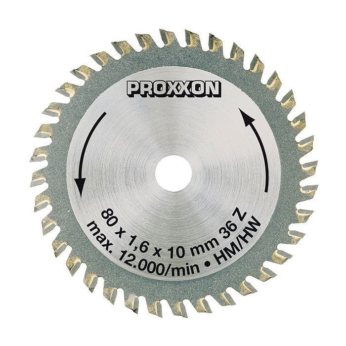 Proxxon Carbide Tipped Saw Blade 36 Teeth for FKS/E, FET and KGS 80 | 36 teeth | Pro Tool Haus