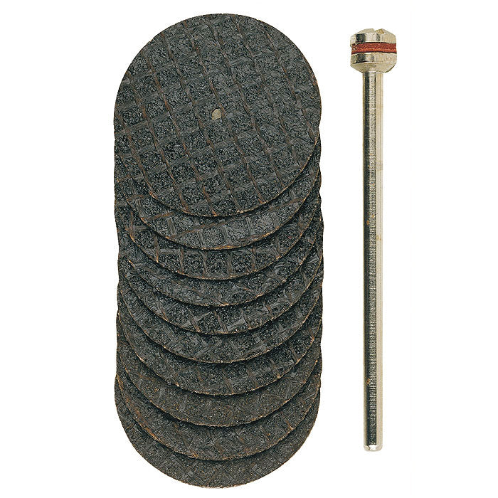 Proxxon Fiber cut discs, 10 pcs., Ø 7/8" + mandrel | proxxon cutting disc | Pro Tool Haus