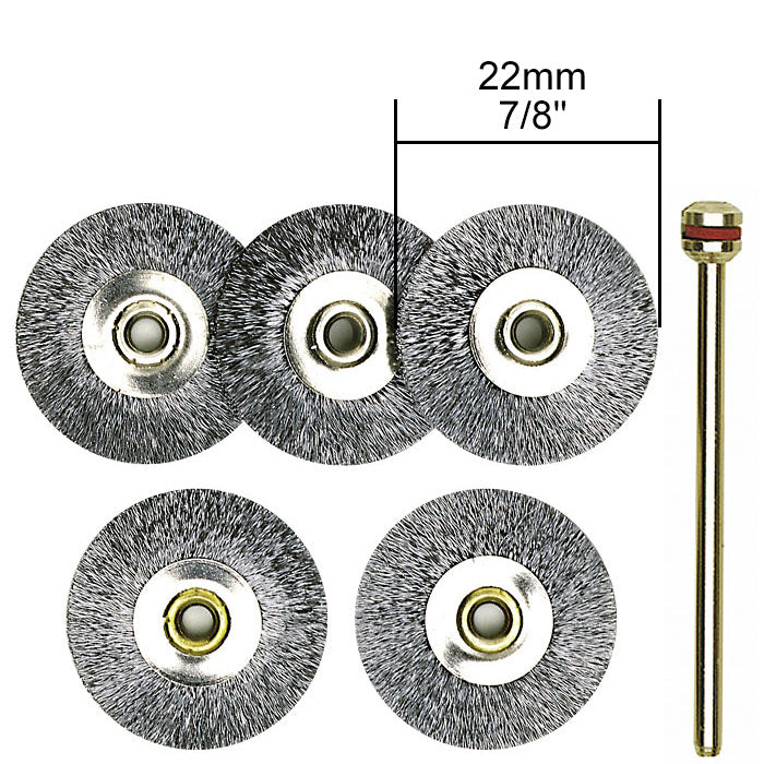 Proxxon Carbon steel wheel brushes, 5 pcs., Ø 7/8" | Detail View | Pro Tool Haus