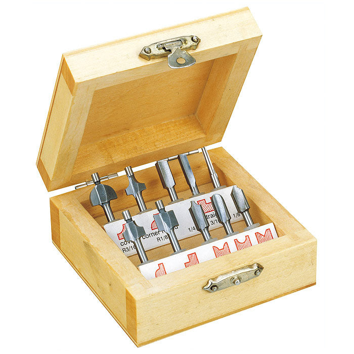 Proxxon Router Bit Set, 10 pcs., in wooden box | Pro Tool Haus