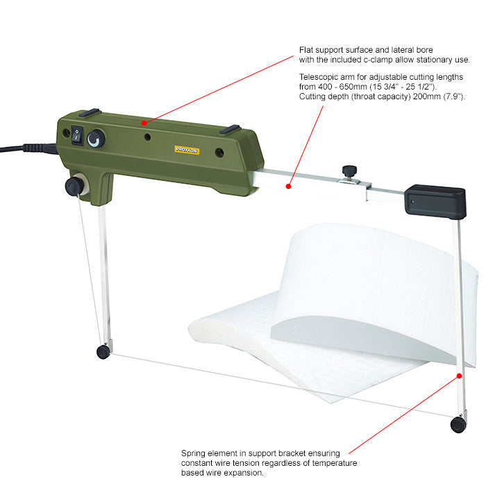 Proxxon Hot Wire Cutter THERMOCUT 650 | Detail View | proxxon hotwire | Pro Tool Haus