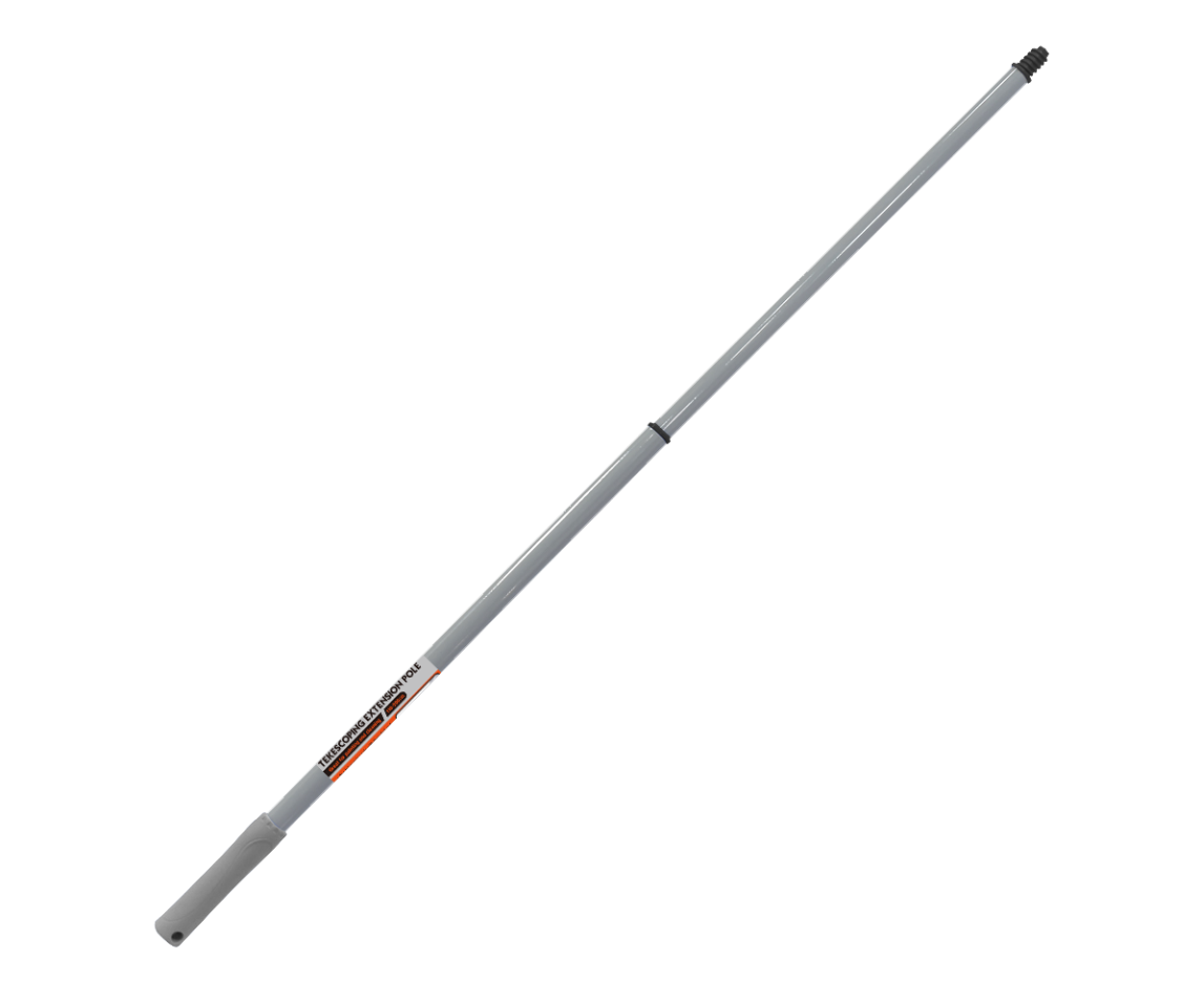 40072 2 PC telescoping extension pole with threaded end extended to full length