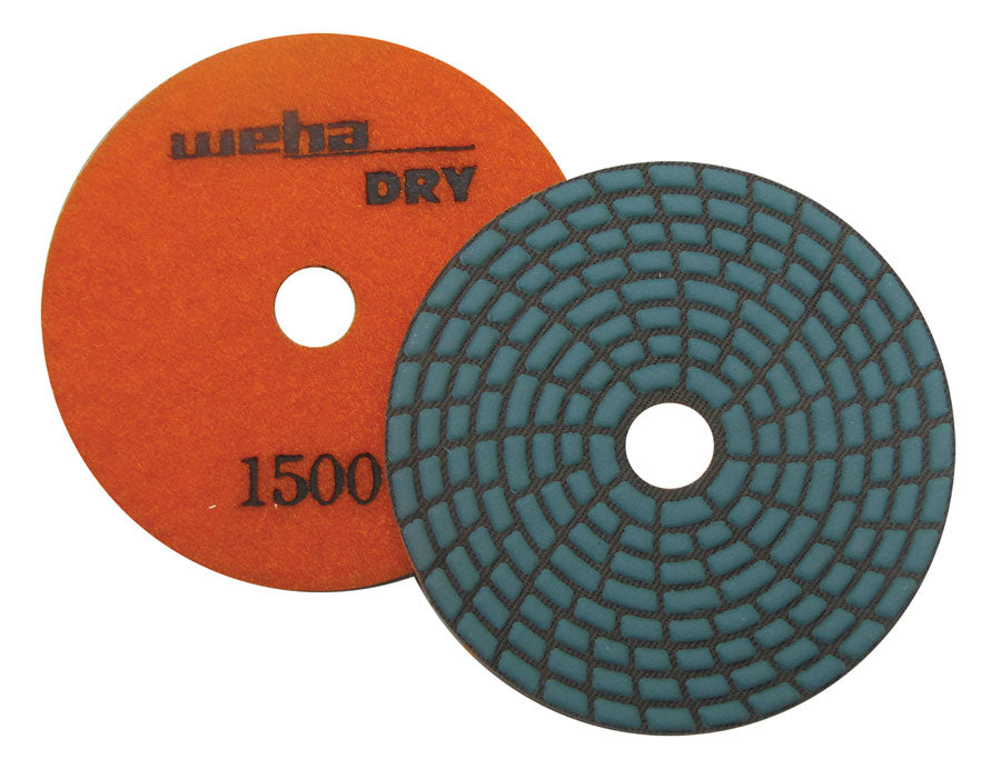 Dry diamond polishing pad 1500 grit for granite, marble, quartzite, wet or dry
