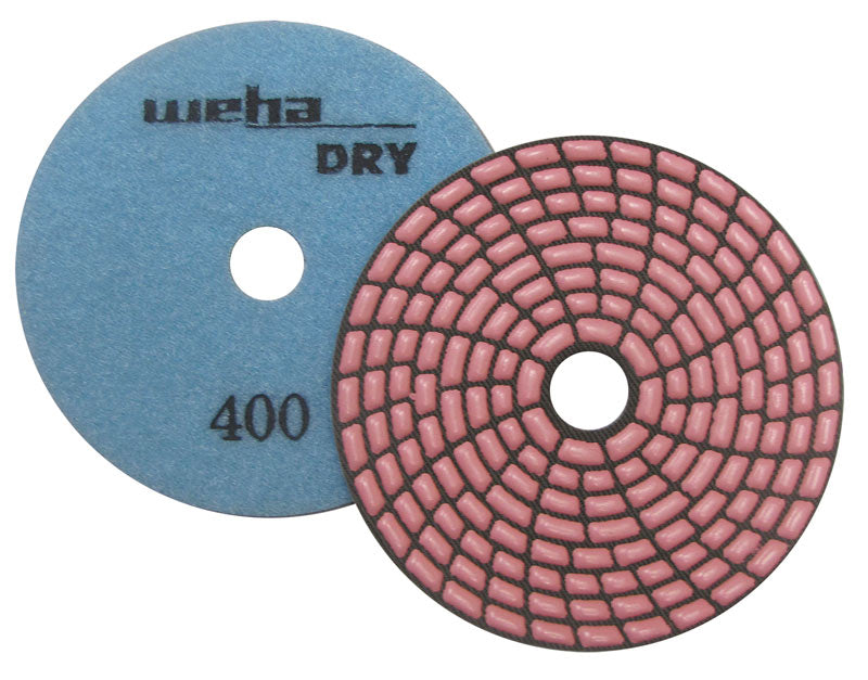 Dry diamond polishing pad 400 grit for granite, marble, quartzite, wet or dry