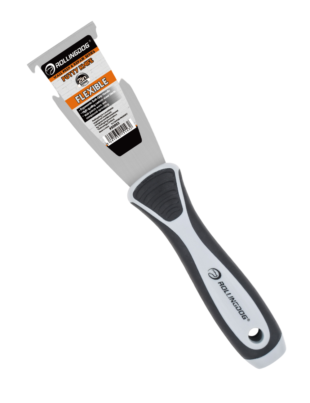 50003 Rollingdog flexible putty knife with label 