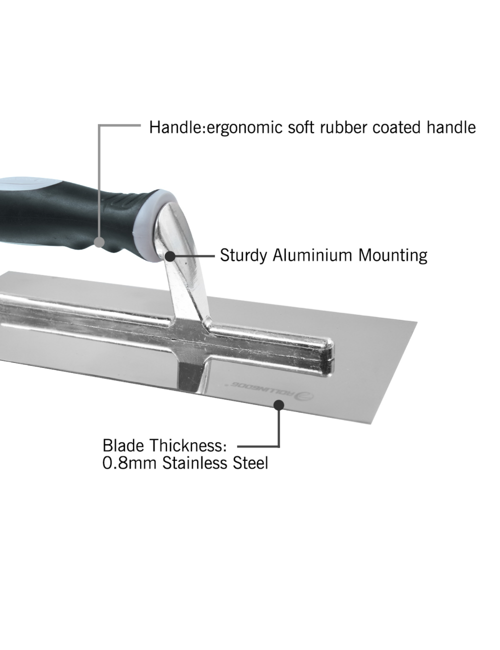 50100-plastering trowel close up with features