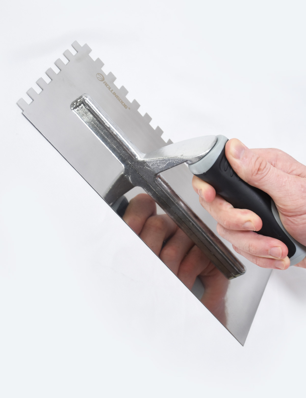 tile adhesive spreader, flooring trowel, stainless steel trowel, notched tile trowel