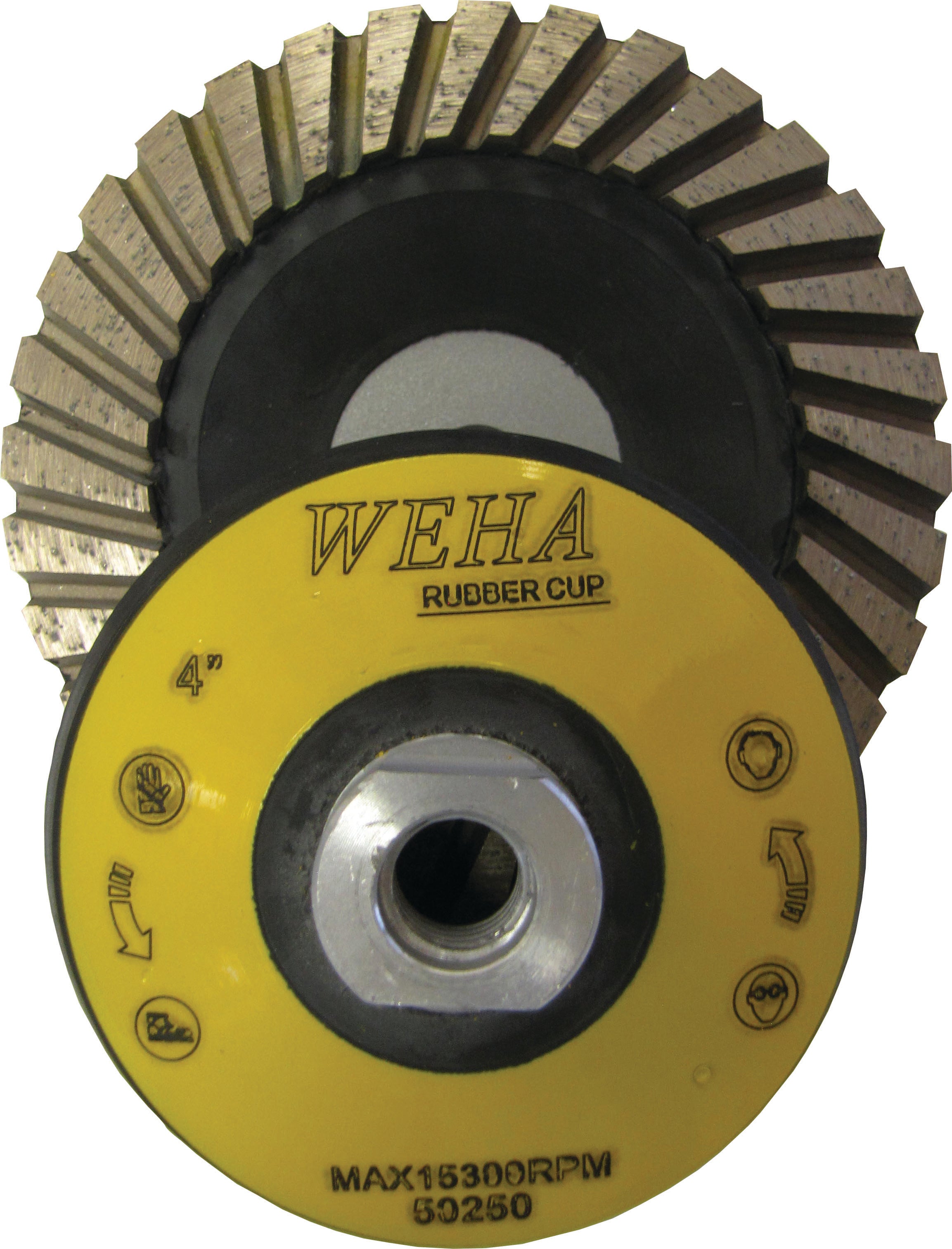 Weha 4" Rubber Diamond Cup Wheel | angle grinder | Pro Tool Haus