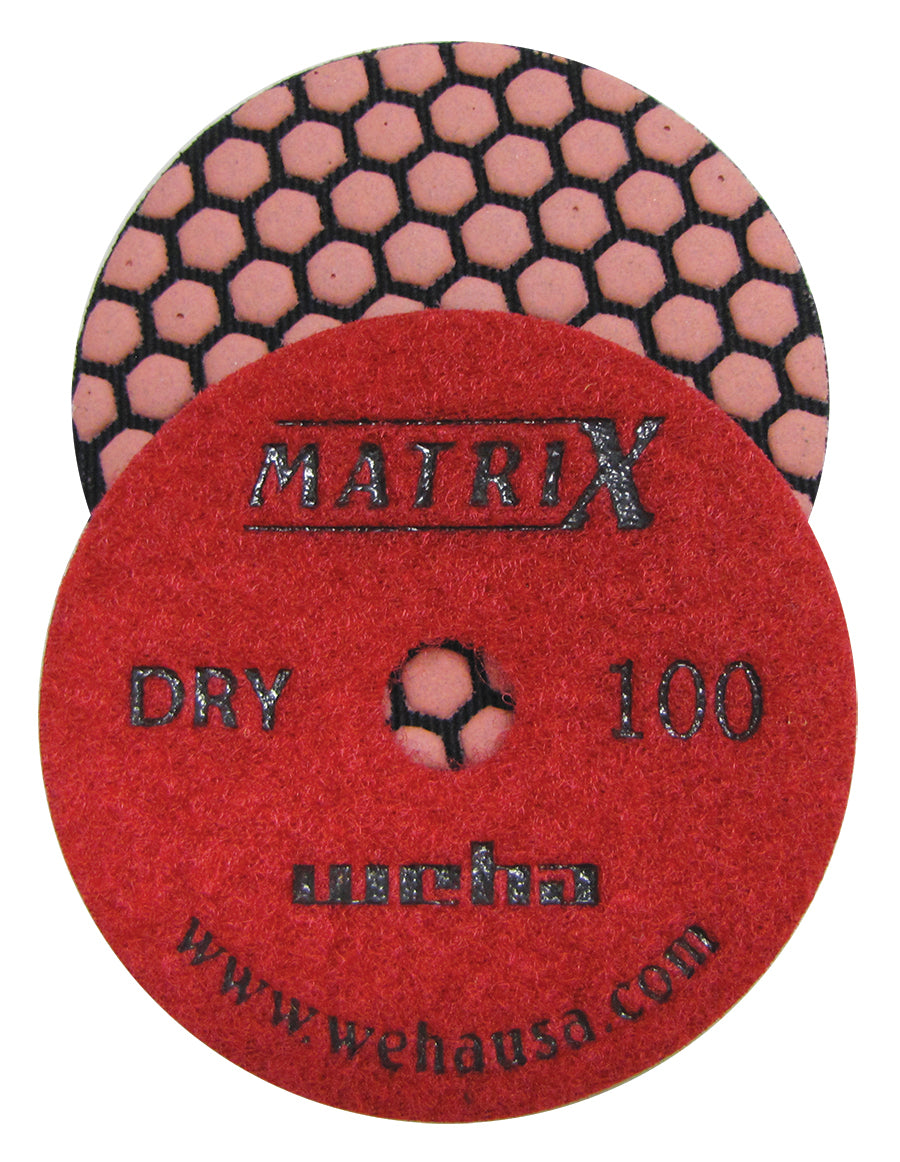 Weha 4" Matrix Dry 7 Step Diamond Polishing Pads | Application View | diamond polishing pad | Pro Tool Haus