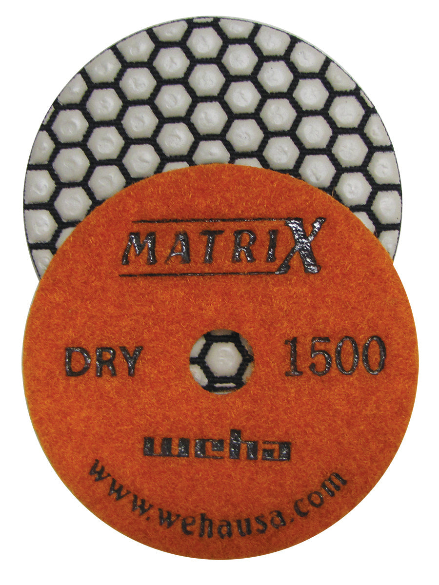 Weha 4" Matrix Dry 7 Step Diamond Polishing Pads | Package View | diamond polishing pad | Pro Tool Haus