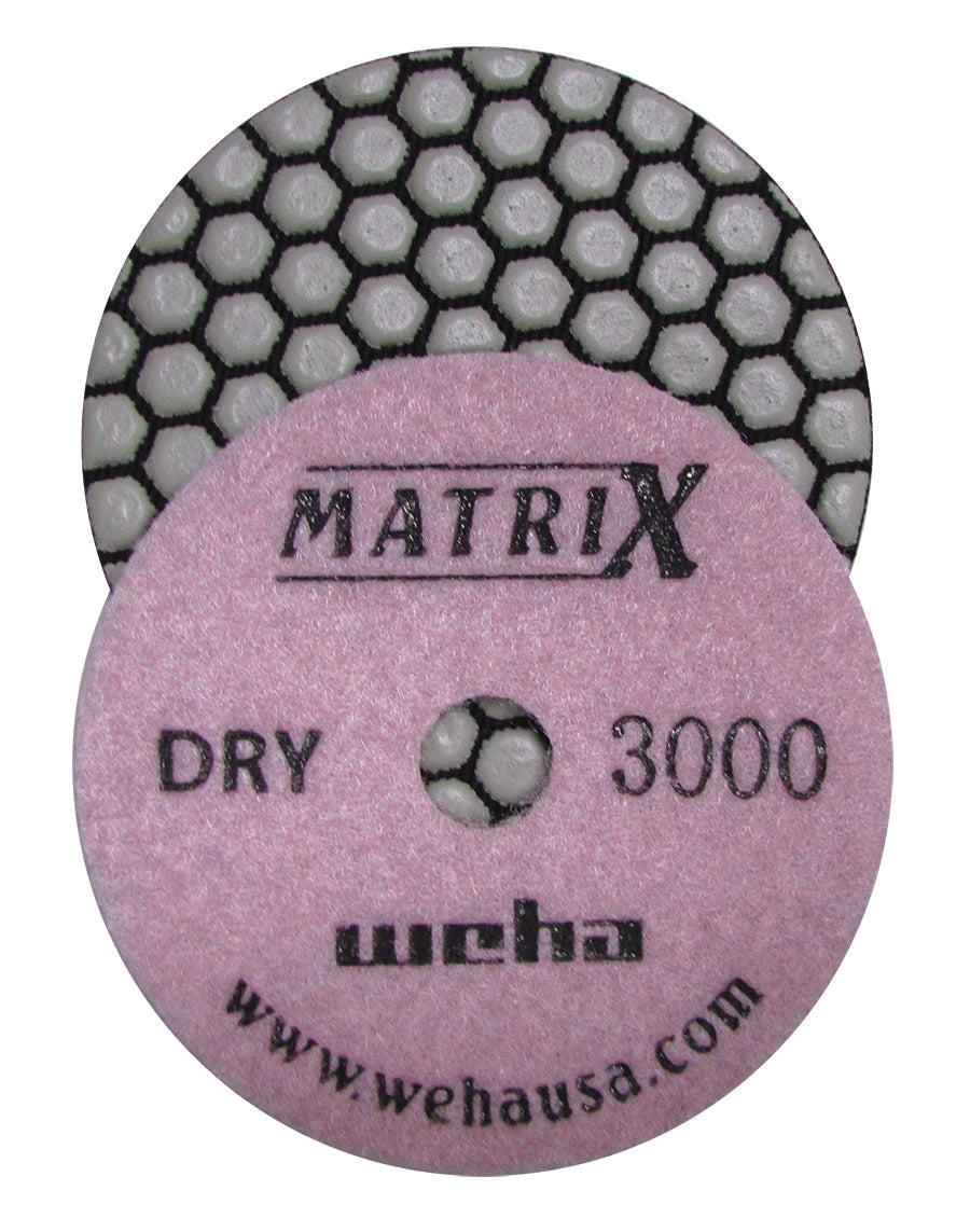 Weha 4" Matrix Dry 7 Step Diamond Polishing Pads | Accessory Detail | diamond polishing pad | Pro Tool Haus