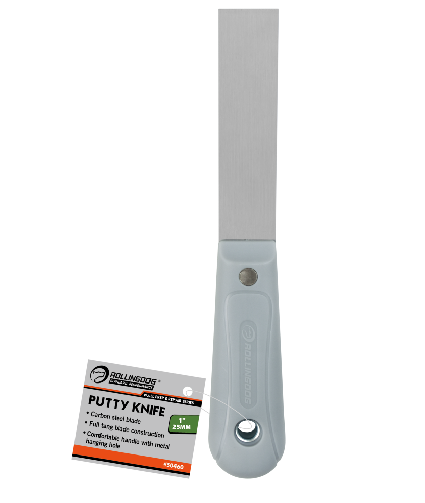 ROLLINGDOG USA 1" – 6" Putty Knives - Carbon Steel Full Tang Blade with Hanging Hole | Accessory Detail | Pro Tool Haus