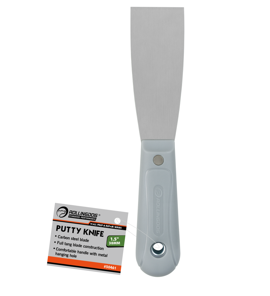ROLLINGDOG USA 1" – 6" Putty Knives - Carbon Steel Full Tang Blade with Hanging Hole | Product Detail | Pro Tool Haus