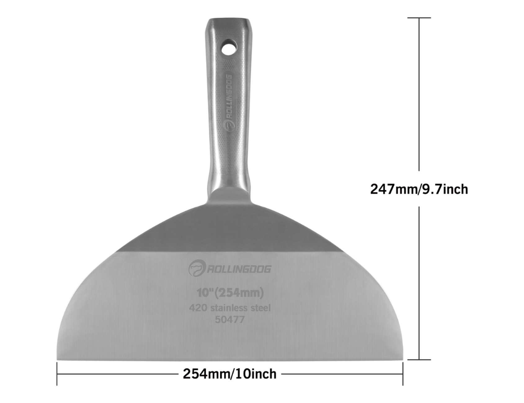 10 inch Flexible Joint Knife with stainless steel blade for drywall finishing