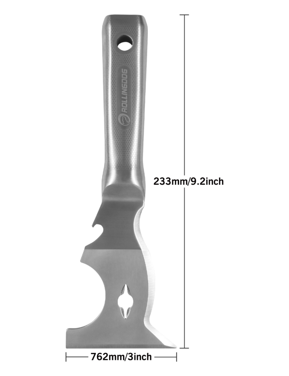 50478-dimensions of 10 in 1 Painter’s Tool with ergonomic engraved handle