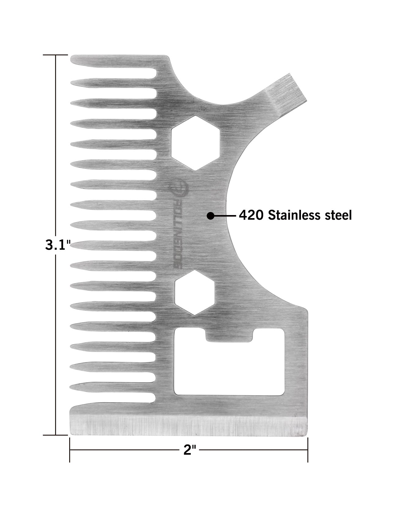 ROLLINGDOG USA 8-in-1 Painter’s Card – 420 Stainless Steel Multi-Function Paint Tool | Detail View | Pro Tool Haus