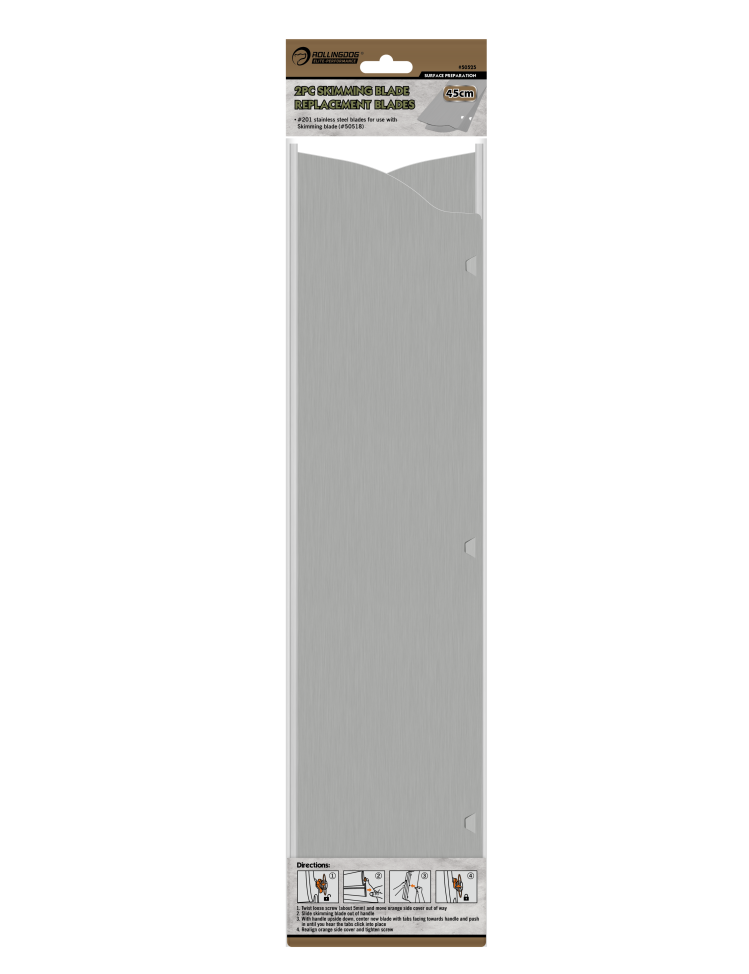 ROLLINGDOG USA Stainless Steel Skimming Blades – Drywall Finishing Tool & Replacement Blades (Multiple Sizes) | Applicatio...