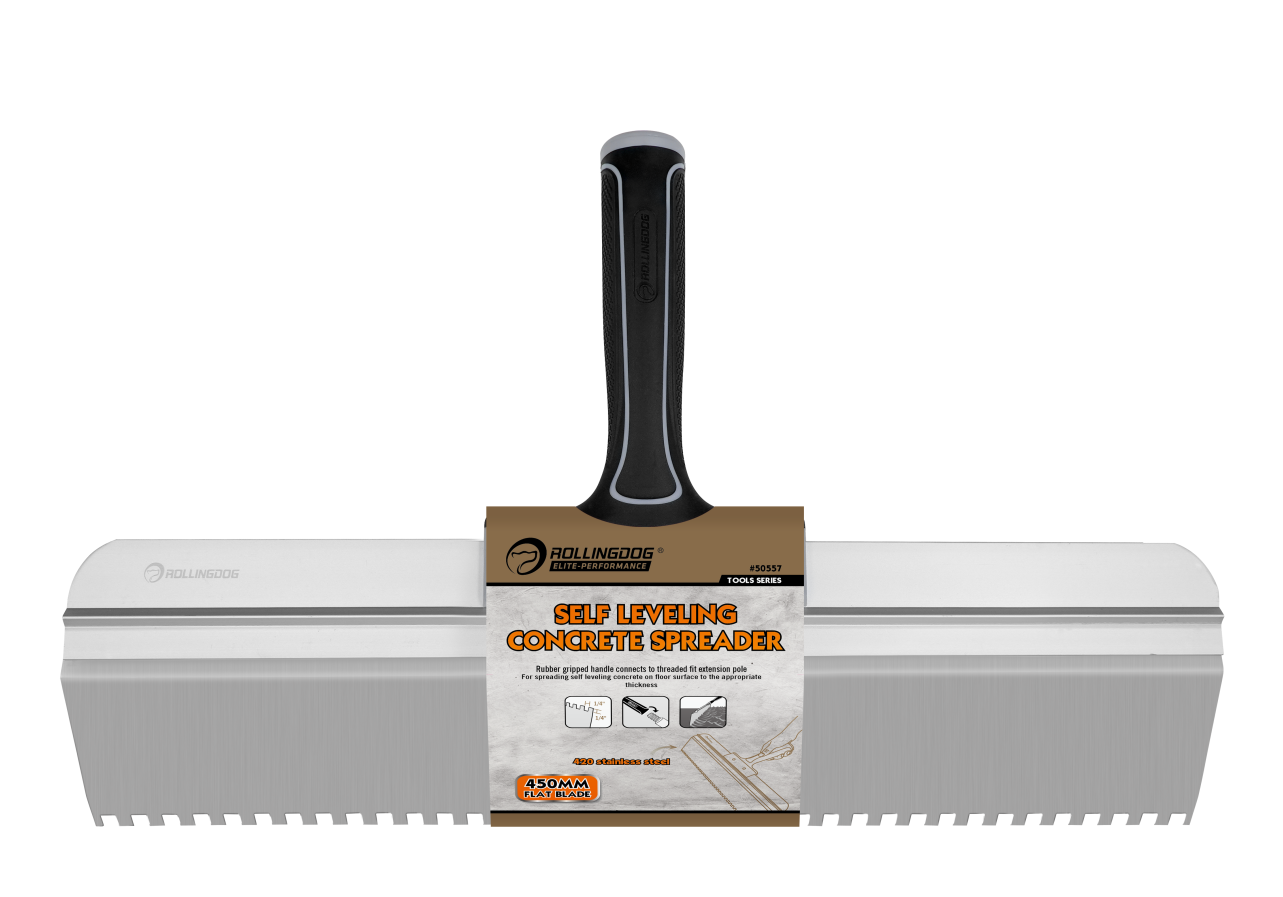 ROLLINGDOG USA Self-Leveling Concrete Spreader – 17.7" Stainless Steel Floor Spreader (Multiple Width Options) | Pro Tool ...